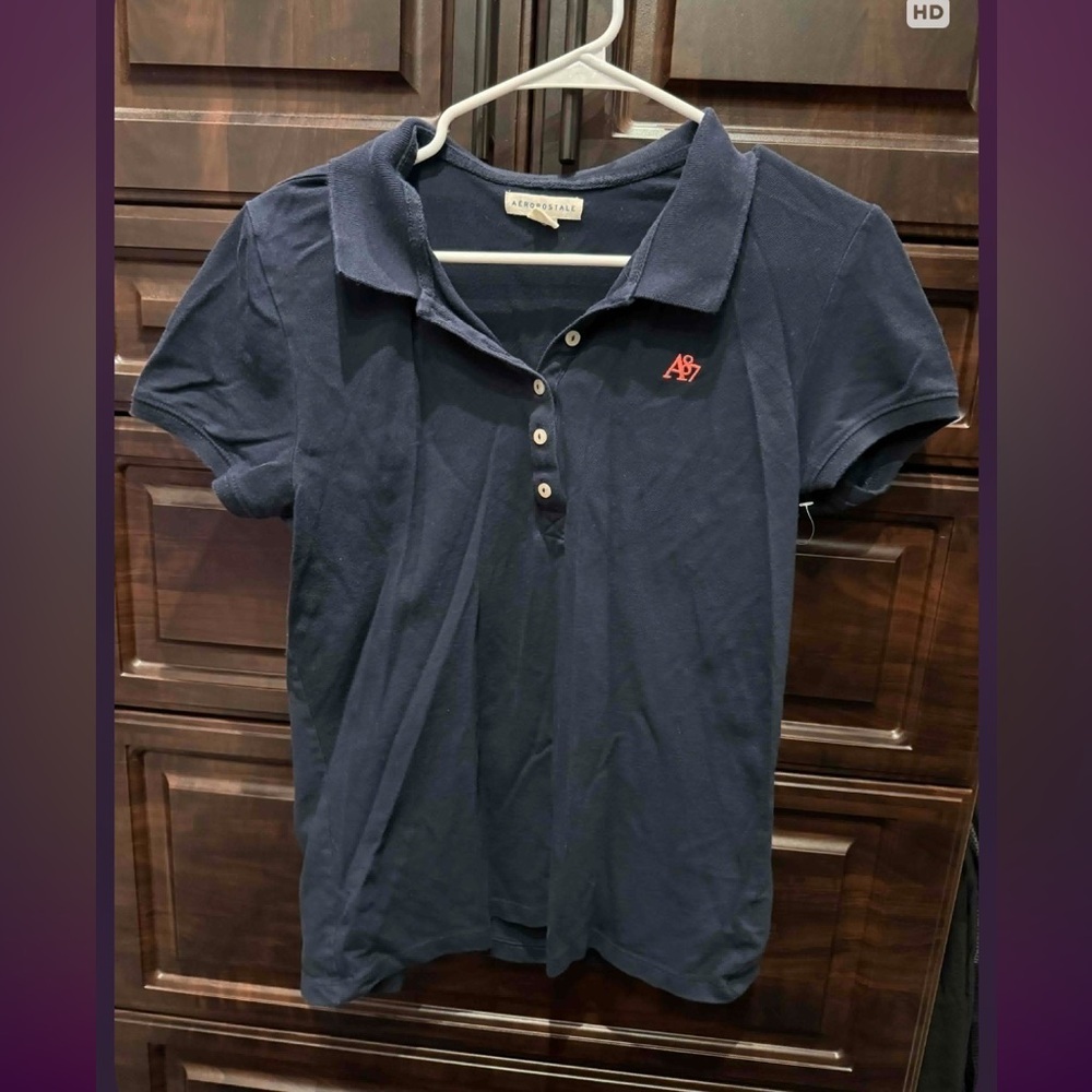 Aeropostale Dark Blue Kids Polo Shirt girl XL